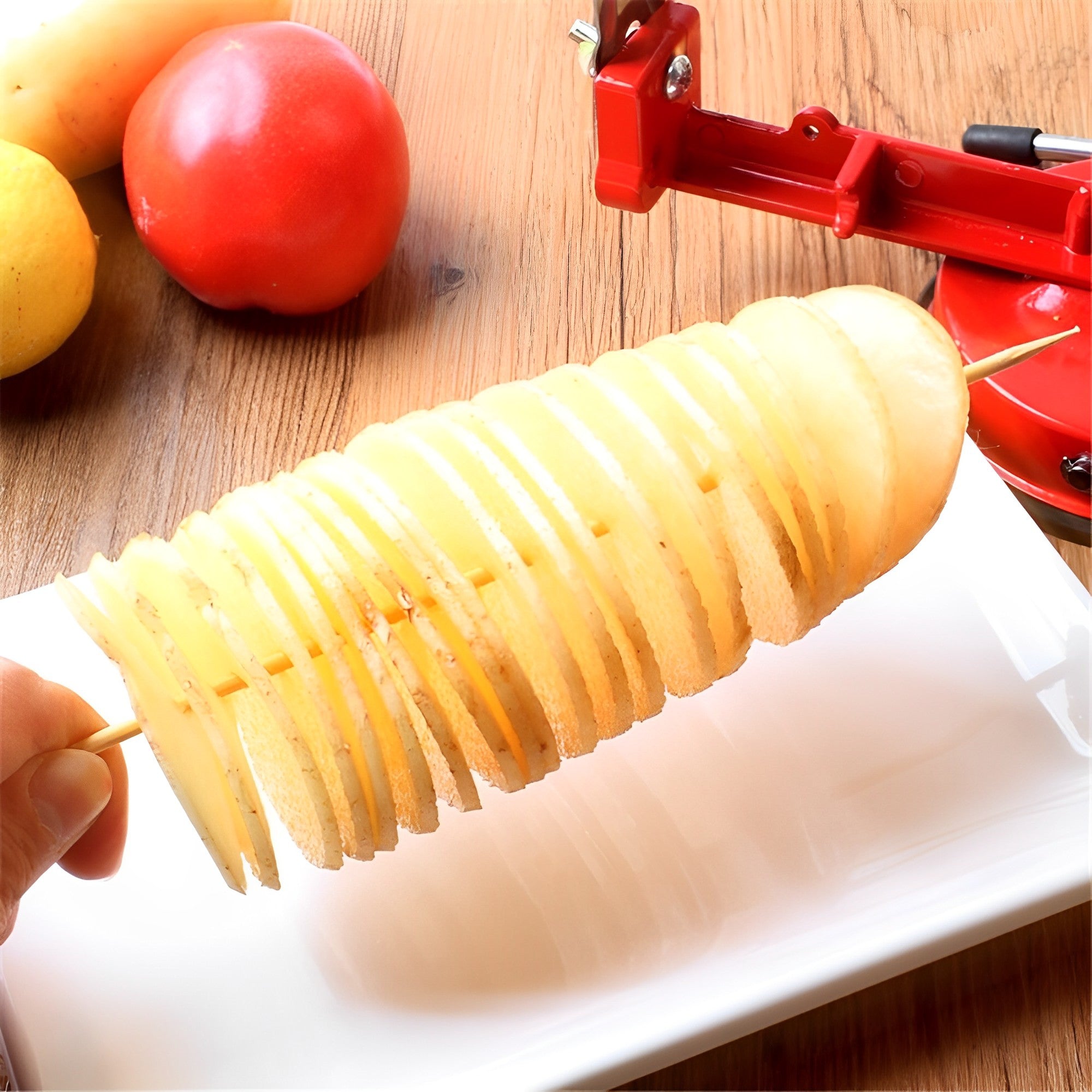 High-Quality Stainless Steel Spiral Potato Slicer – Non-Slip Design for Tornado Potatoes