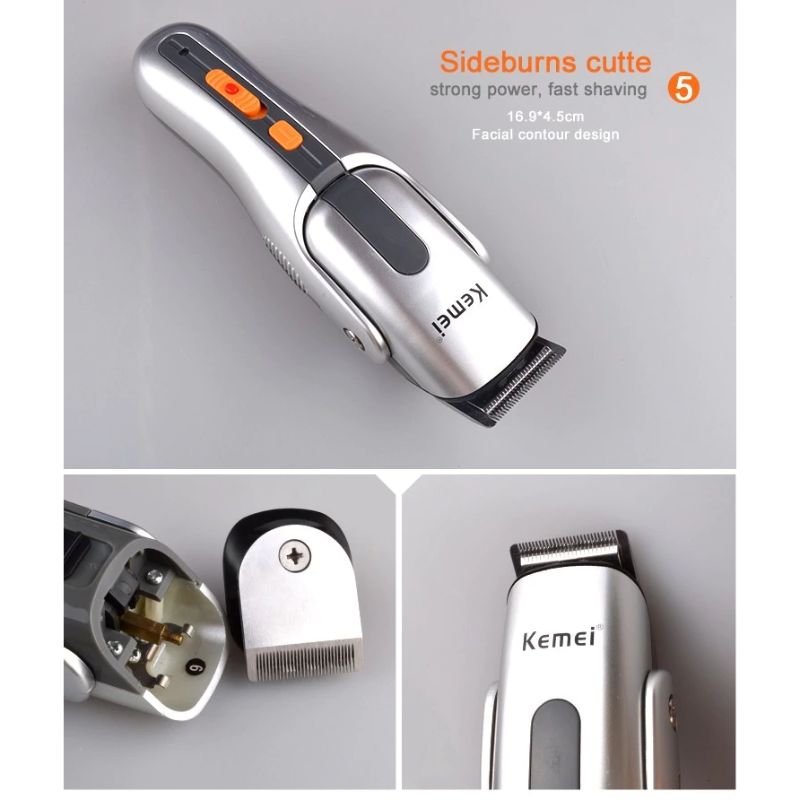 Kemei 680A 7-in-1 Multifunction Hair Clipper Kit – Electric Rechargeable Cordless Trimmer & Shaver