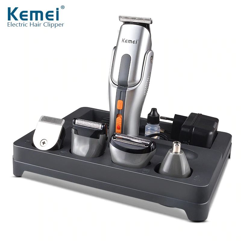 Kemei 680A 7-in-1 Multifunction Hair Clipper Kit – Electric Rechargeable Cordless Trimmer & Shaver