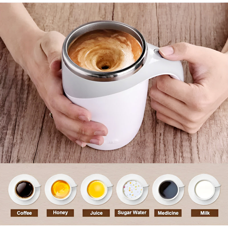 DTM-630 Smart 380ml Portable Automatic Magnetic Self-Stirring Cup – Innovative Beverage Mixer