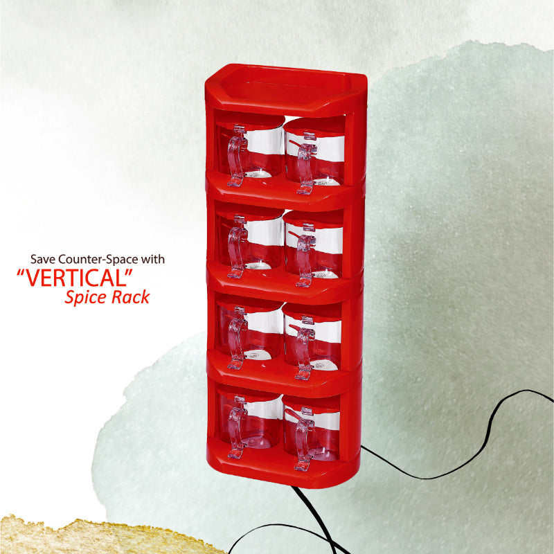 Pretty Neat 5-Tier Vertical Spice Rack – 8 Pcs Set