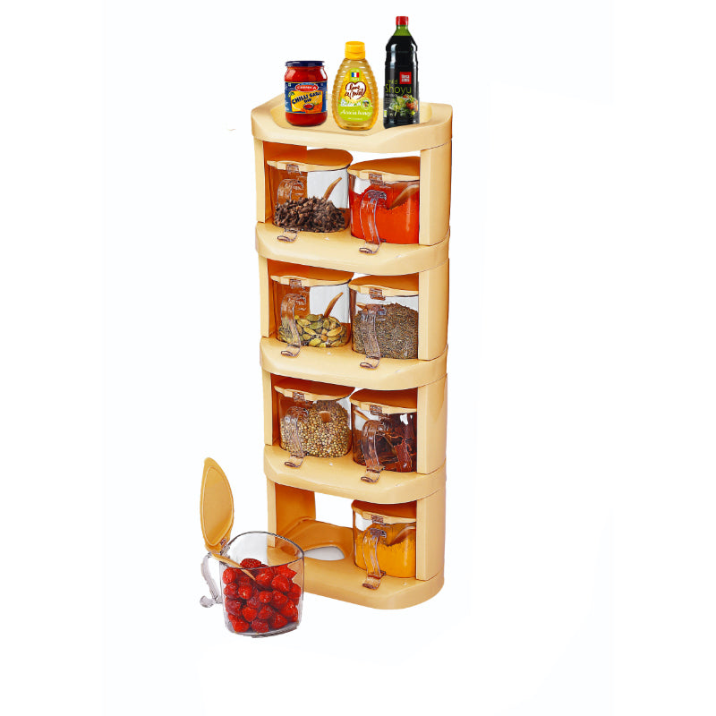 Pretty Neat 5-Tier Vertical Spice Rack – 8 Pcs Set