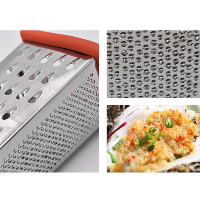 4-Sided 9-Inch Multi-Purpose Stainless Steel Grater – Eco-Friendly Food Slicer