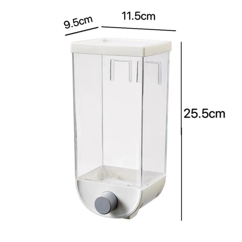 1000ml Transparent Eco-Friendly Wall Mounted Grain Storage Box – Airtight Food Dispenser