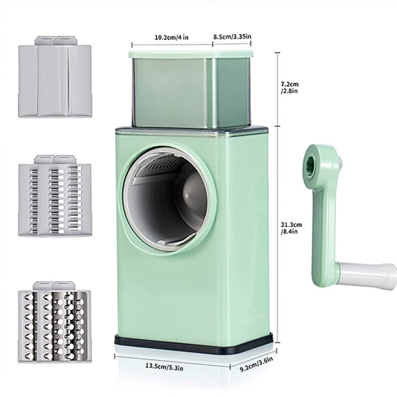 Multi-Functional Manual Vegetable Cutter – High-Efficiency Rotary Grater