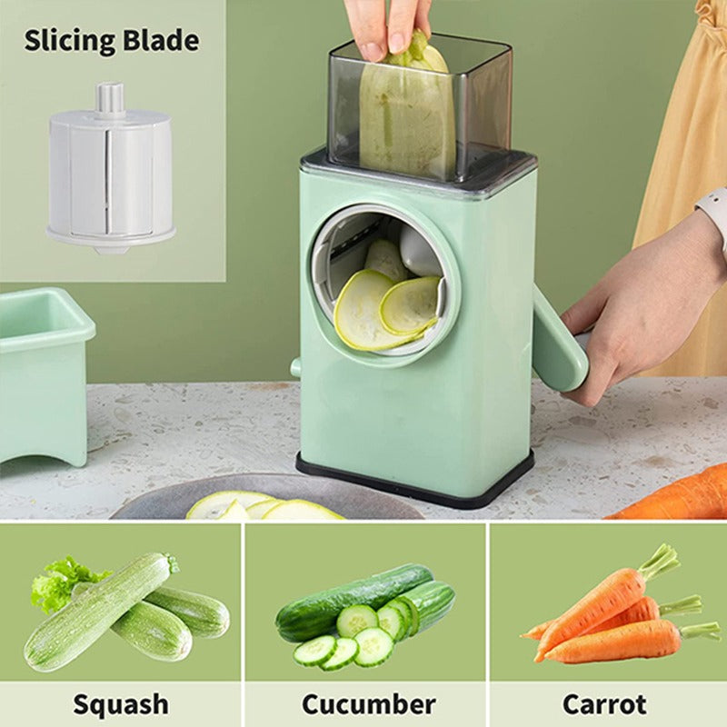 Multi-Functional Manual Vegetable Cutter – High-Efficiency Rotary Grater