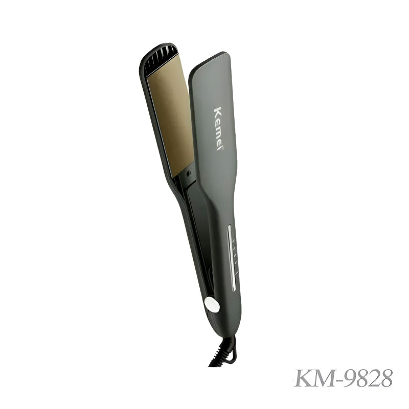 Kemei KM-9828 Professional Hair Straightener – Ceramic Tourmaline Plates, 750°F Max Heat