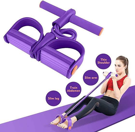 All-in-One Foot Pedal Resistance Band & Pull Rope – Ultimate Sit-Up, Yoga & Tummy Trimmer