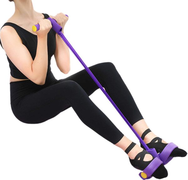 All-in-One Foot Pedal Resistance Band & Pull Rope – Ultimate Sit-Up, Yoga & Tummy Trimmer