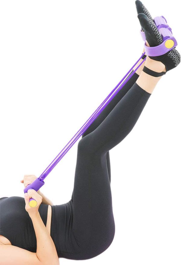 All-in-One Foot Pedal Resistance Band & Pull Rope – Ultimate Sit-Up, Yoga & Tummy Trimmer