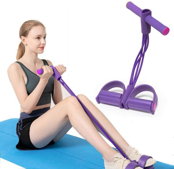 All-in-One Foot Pedal Resistance Band & Pull Rope – Ultimate Sit-Up, Yoga & Tummy Trimmer