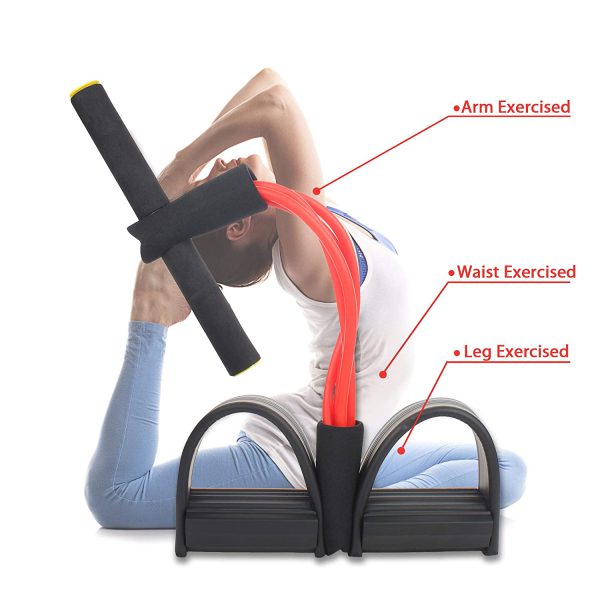 All-in-One Foot Pedal Resistance Band & Pull Rope – Ultimate Sit-Up, Yoga & Tummy Trimmer