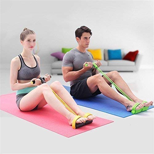 All-in-One Foot Pedal Resistance Band & Pull Rope – Ultimate Sit-Up, Yoga & Tummy Trimmer