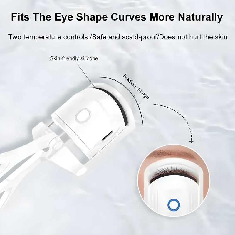 Compact & Rechargeable Mini Electric Eyelash Curler – 30-Second Preheat for Stunning Curls