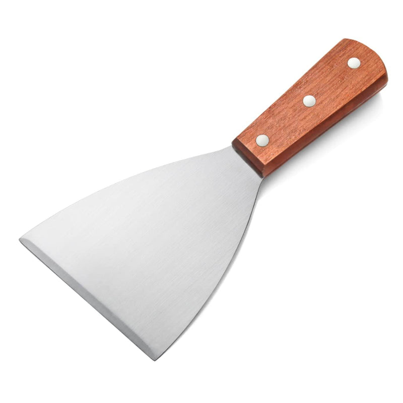 Multi-Purpose Wooden Handle Stainless-Steel Slant Edge Scraper – Eco-Friendly Kitchen Tool