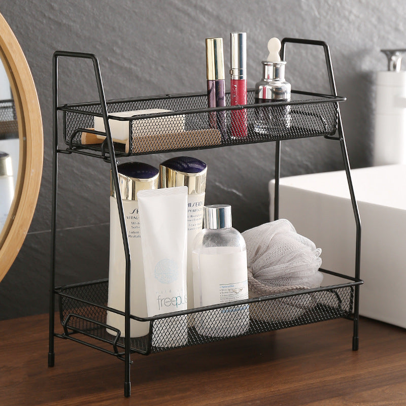 2-Layer Multi-Purpose Mini Portable Iron Organizer Shelf – Eco-Friendly & Stylish Storage Rack