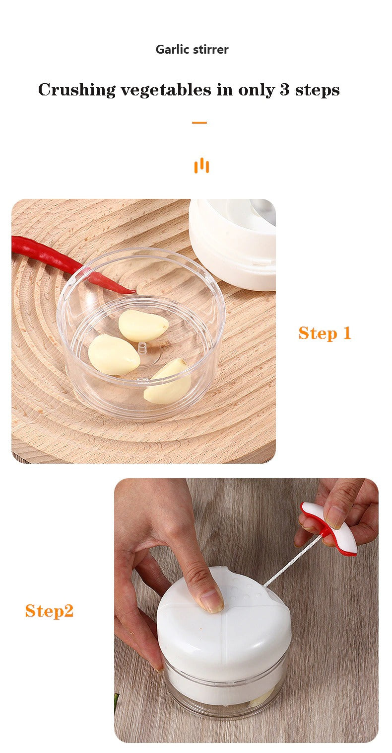 Mini Food Garlic & Vegetable Chopper – Manual Multi-Function Grinder