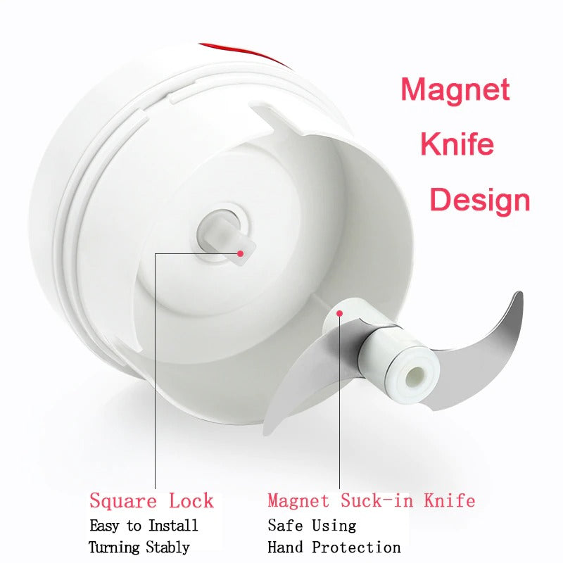 Mini Food Garlic & Vegetable Chopper – Manual Multi-Function Grinder