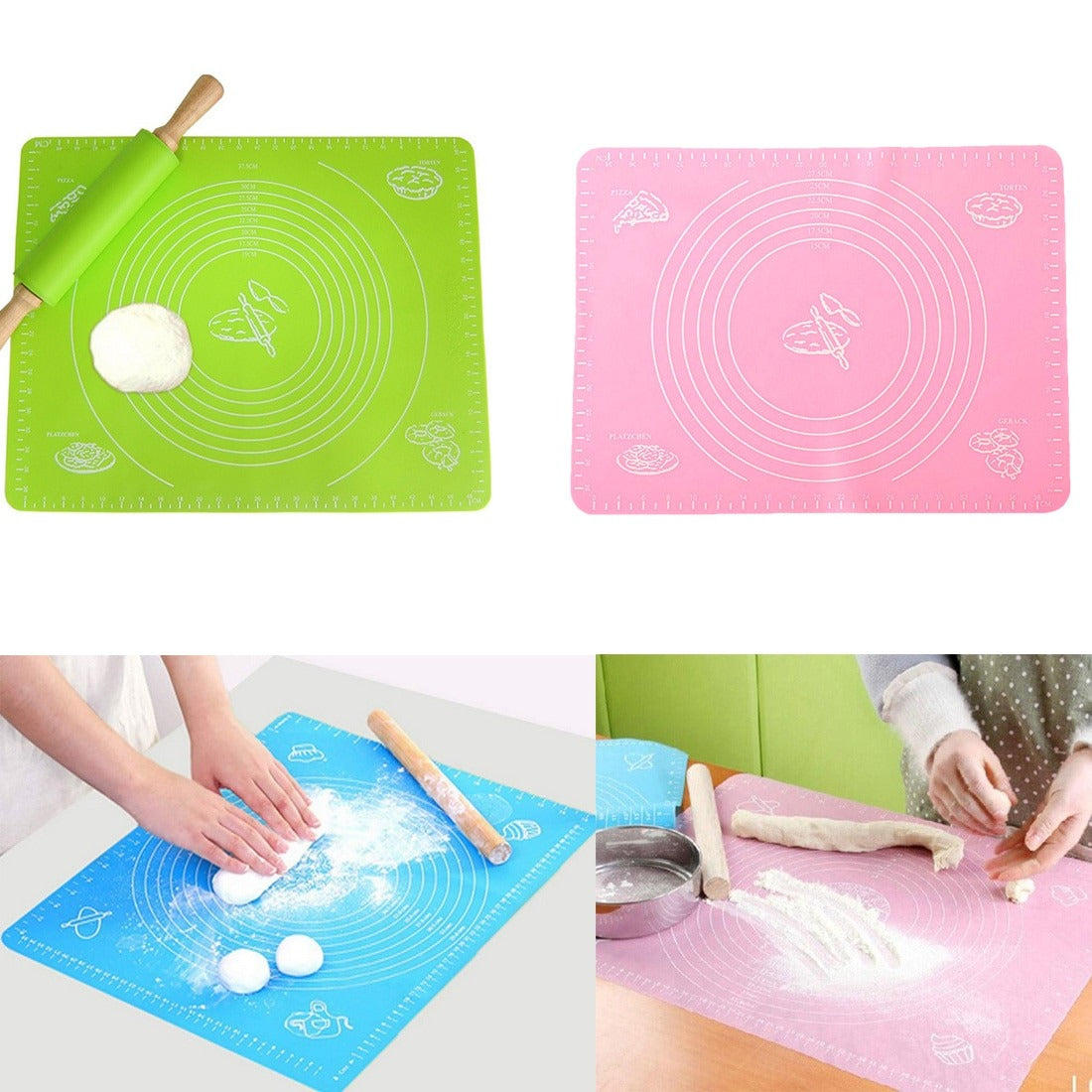 Thick High-Temperature Resistant Silicone Dough Mat