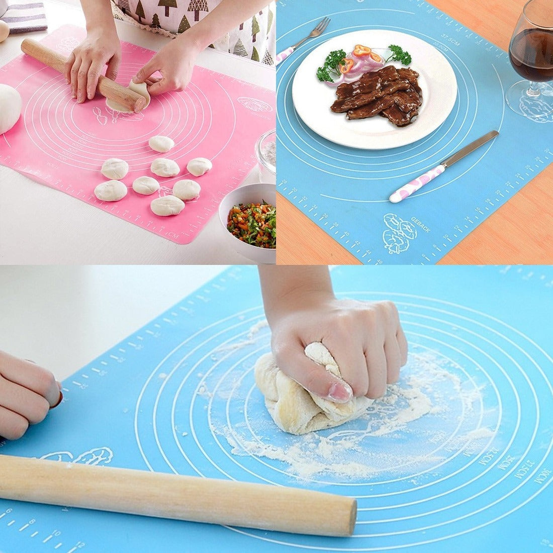 Thick High-Temperature Resistant Silicone Dough Mat