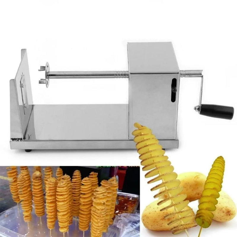 High-Quality Stainless Steel Manual Potato Spiral Cutter – Eco-Friendly, Heavy-Duty Kitchen Tool