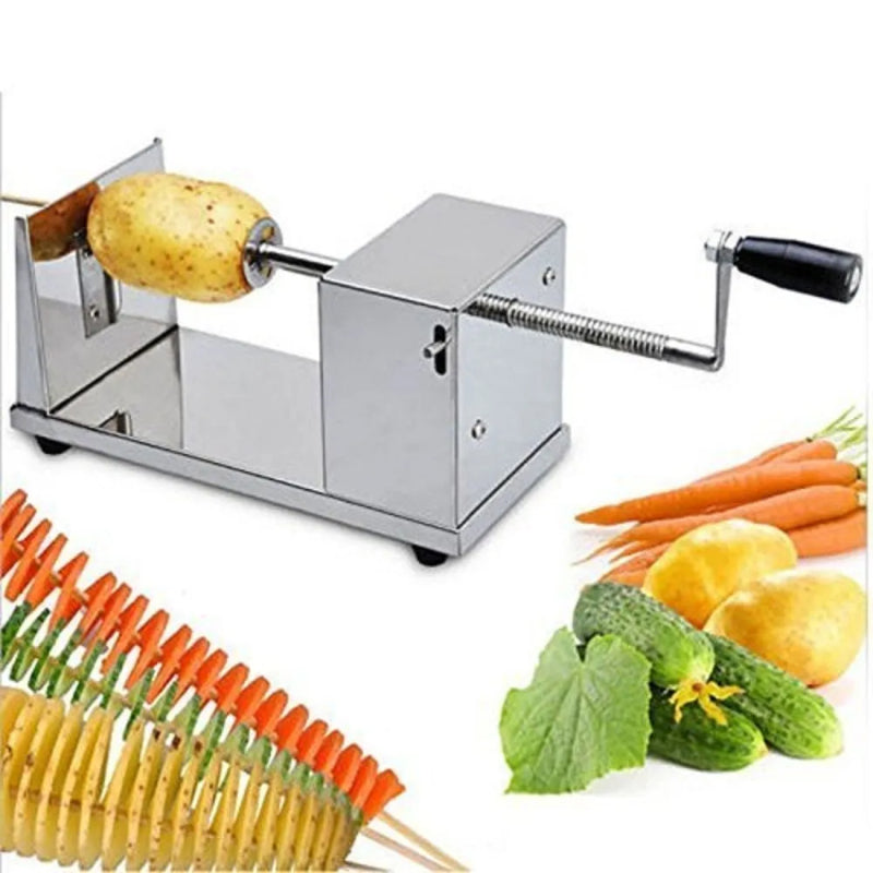 High-Quality Stainless Steel Manual Potato Spiral Cutter – Eco-Friendly, Heavy-Duty Kitchen Tool