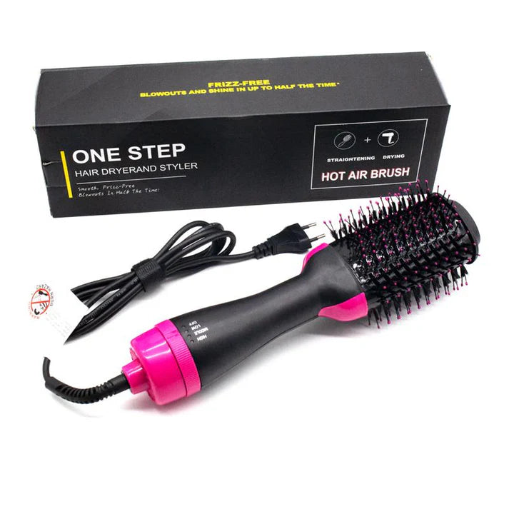 3-in-1 Ionic Hair Styler Brush – Fast Dry, Volumize & Curl for Salon-Quality Looks