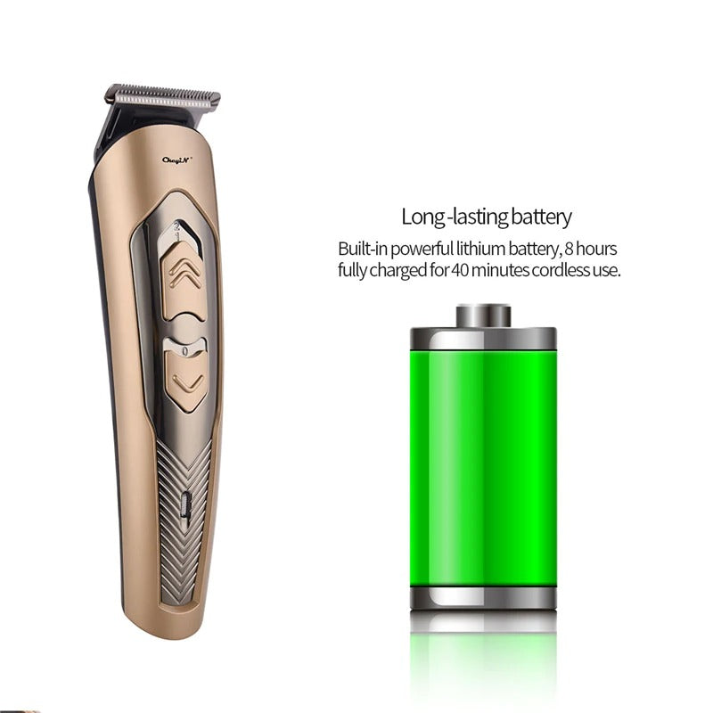 Professional Electric Hair Clipper – Rechargeable Cutting Machine with 4 Length Limit Combs