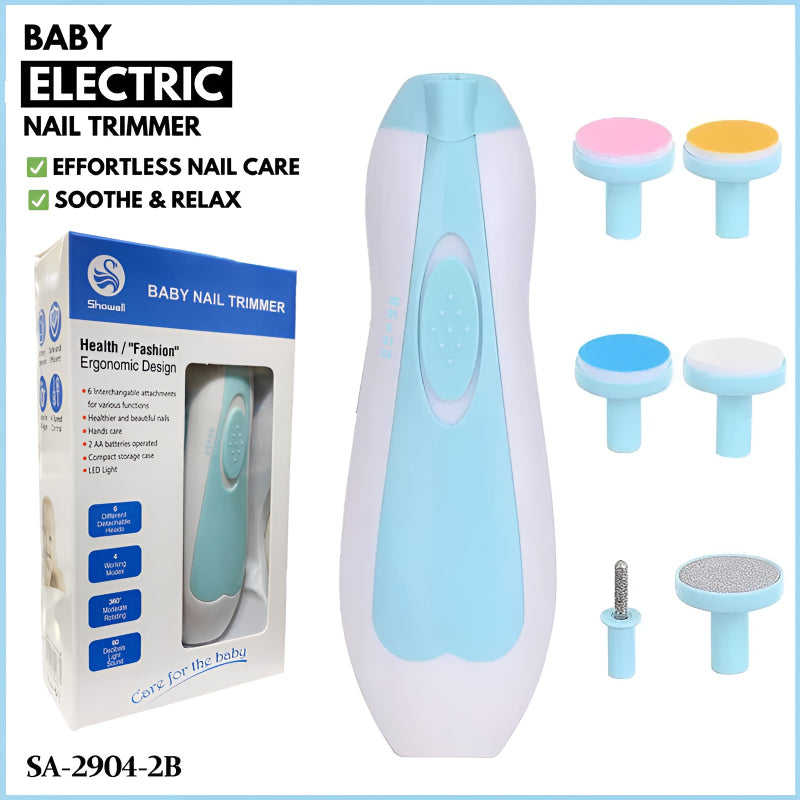 6-in-1 Safe & Efficient Electric Baby Nail Trimmer – Multi-Functional Grooming Kit for All Ages