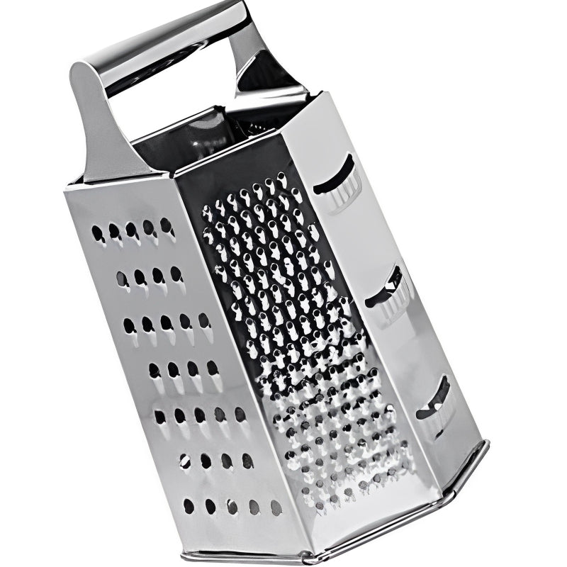 Eco-Friendly 6-Sided Stainless Steel Grater – Multi-Purpose Manual Kitchen Box Grater