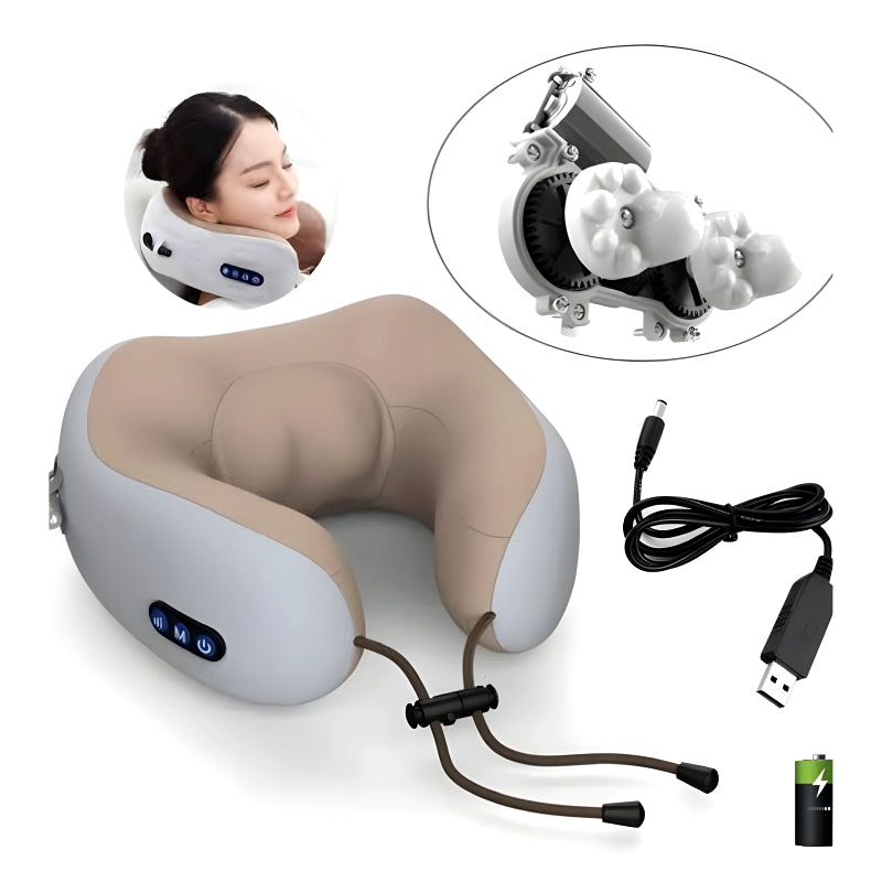 Compact & Versatile Electric U-Shaped Massage Pillow – Ultimate Cervical Massager for Home, Car & Outdoor Relaxation